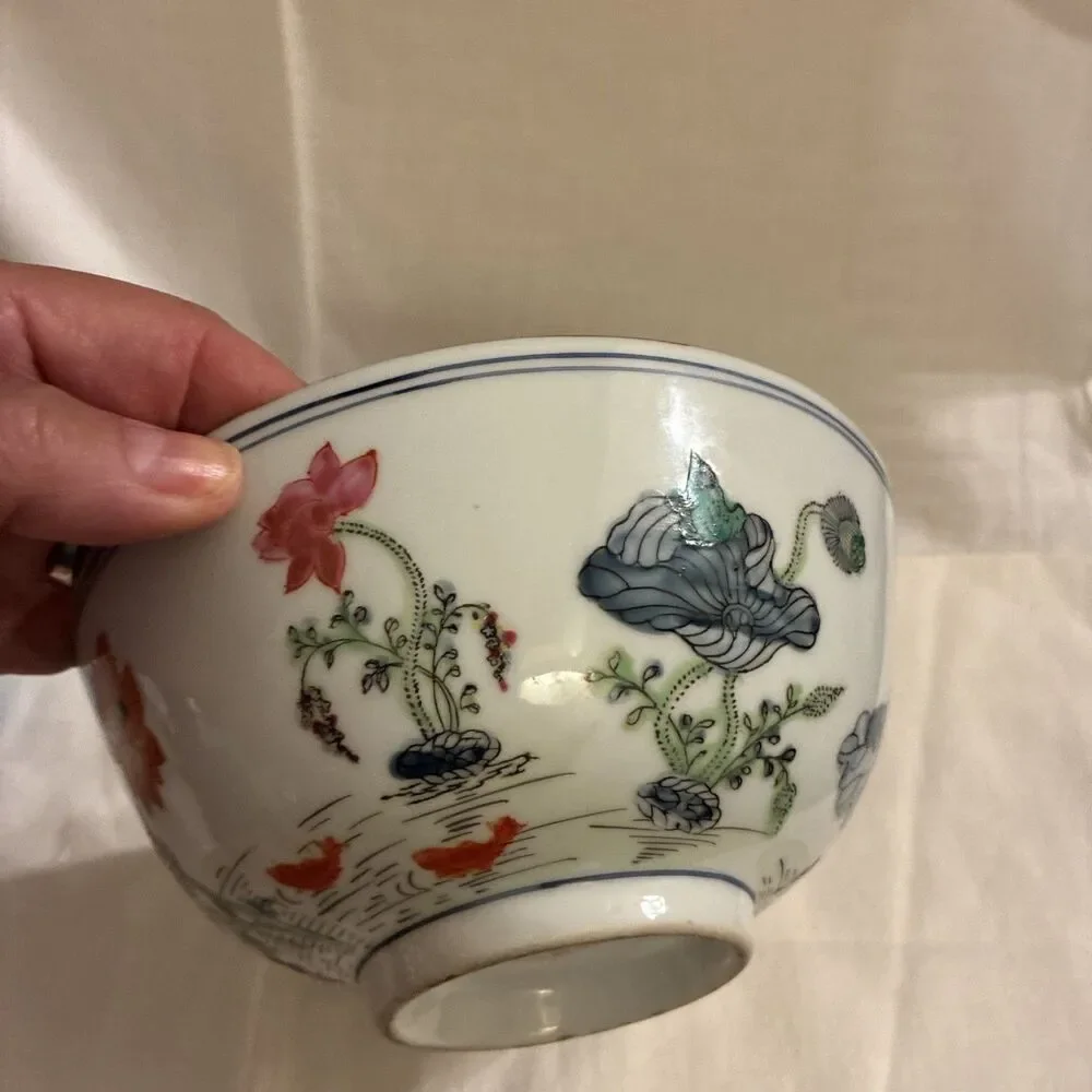 Vintage Chinoiserie Japanese TFF Porcelain Bowl 6
